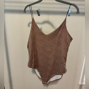 Leopard Print Women's Cami Bodysuit